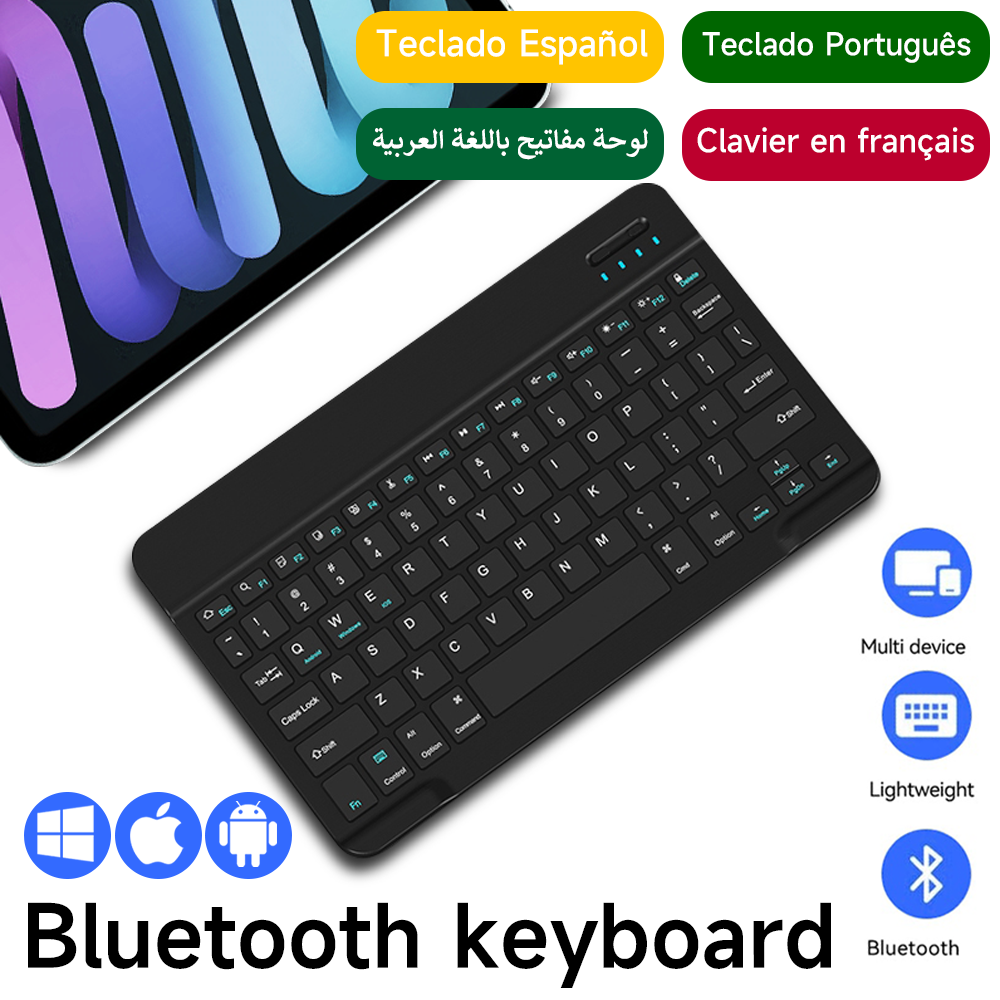 Tablet Accessories Samsung - Bluetooth Keyboard for IOS Android Windows
