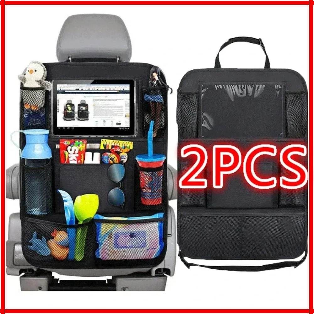Tablet And Accessories Bag - Car Backseat Organizer with Touch Screen