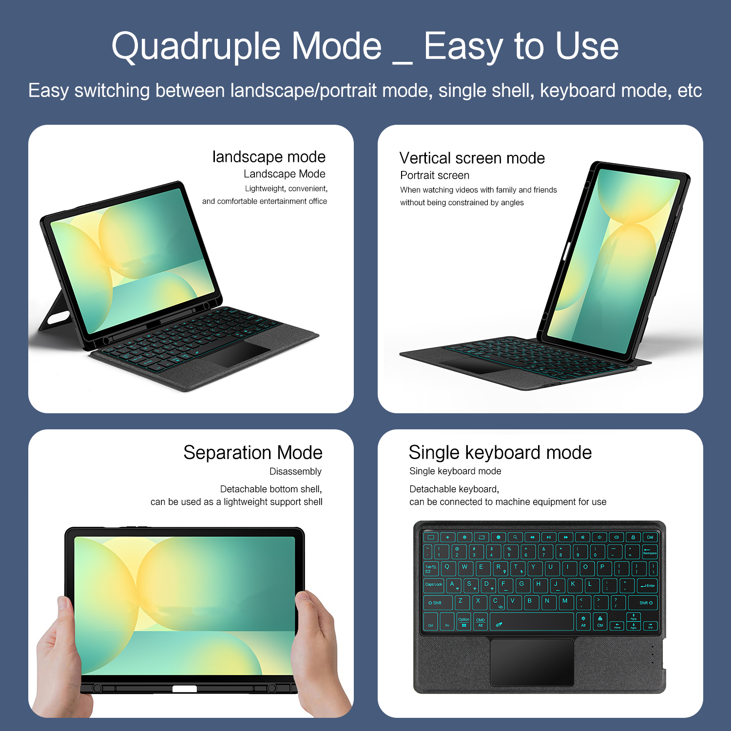 Magic Keyboard Case For Samsun - Samsung Tablet Keyboard Accessories ulasan dan harga