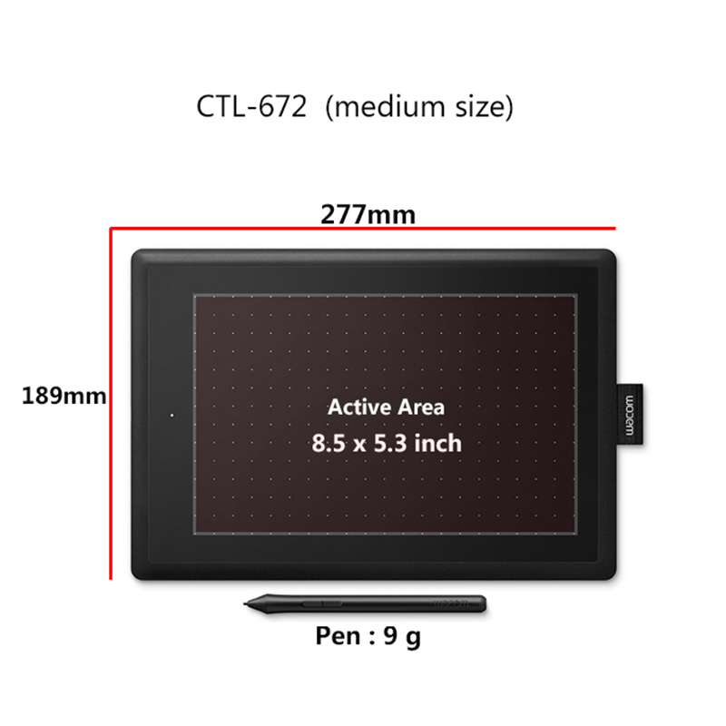 Wacom CTL-672 10.9x7.4 Ins Gra - Graphic Tablet Accessories ulasan dan harga