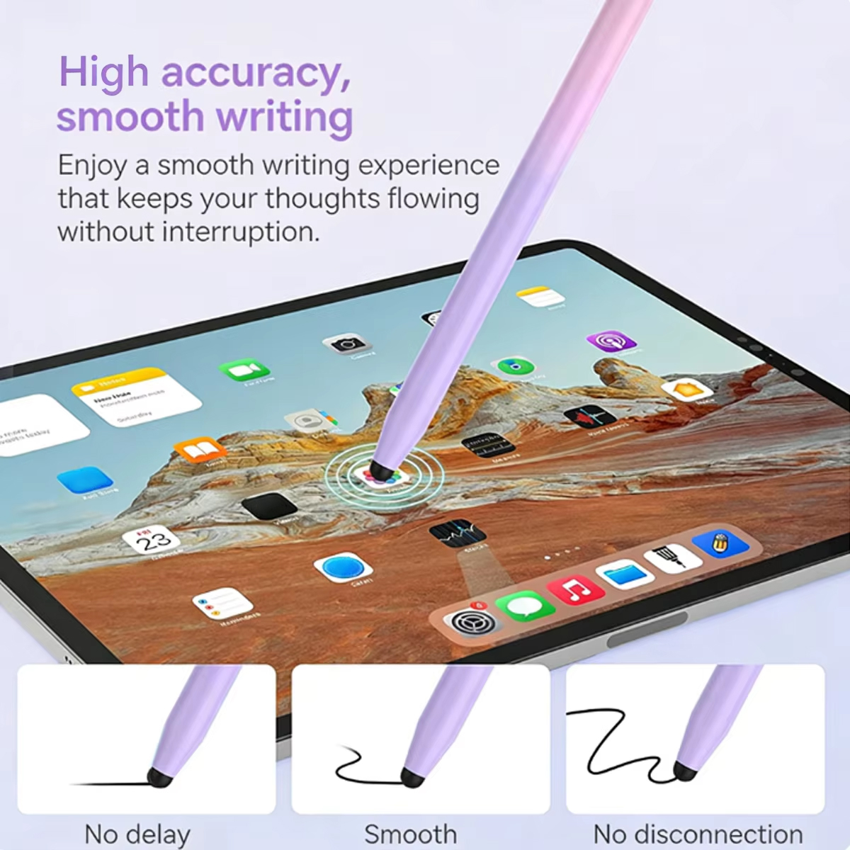 Graduated Color Silver Fiber T - Tablet Pencil Accessories ulasan dan harga