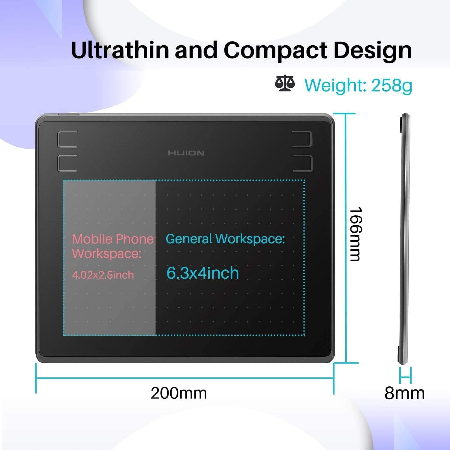 HUION HS64 Graphic Tablet 6Inc - Graphic Tablet Accessories ulasan dan harga