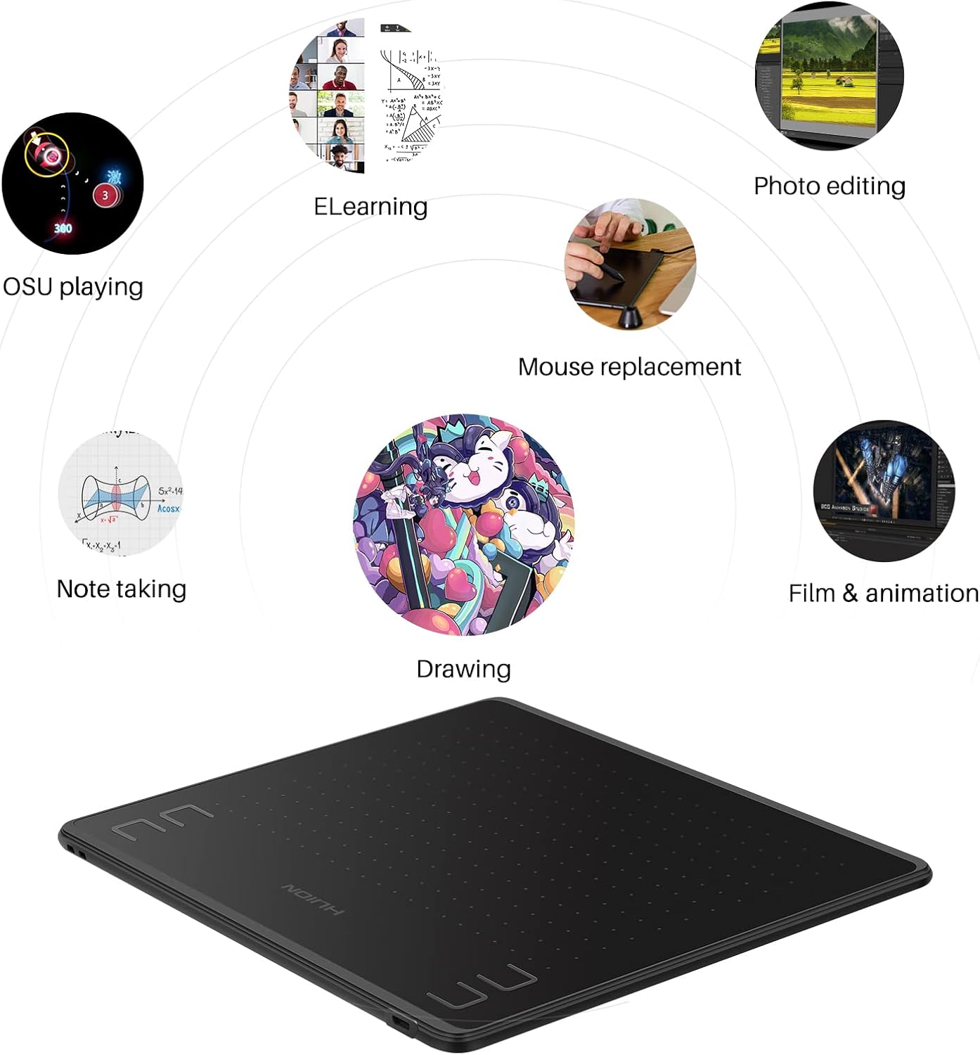 HUION HS64 Graphic Tablet 6Inc - Graphic Tablet Accessories ulasan dan harga