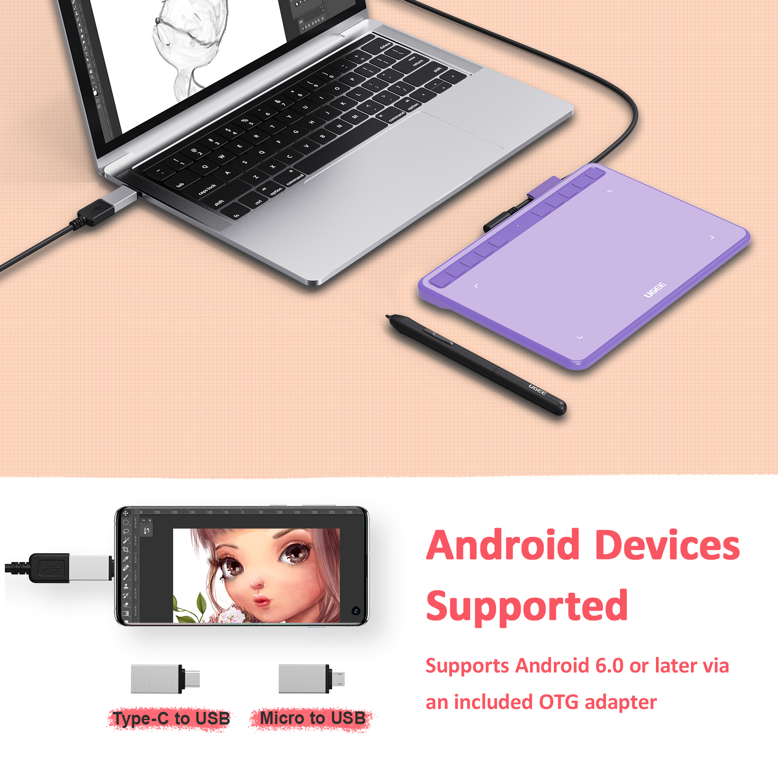 UGEE S640 Graphics Tablet 6.3x - Graphic Tablet Accessories ulasan dan harga