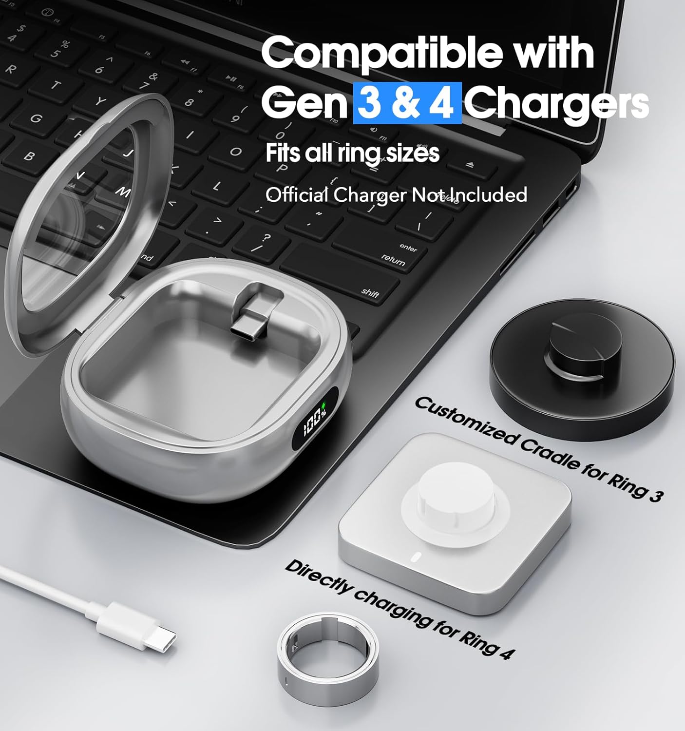 Smart Ring Charging Case Porta - Magnetic Case Smart ulasan dan harga