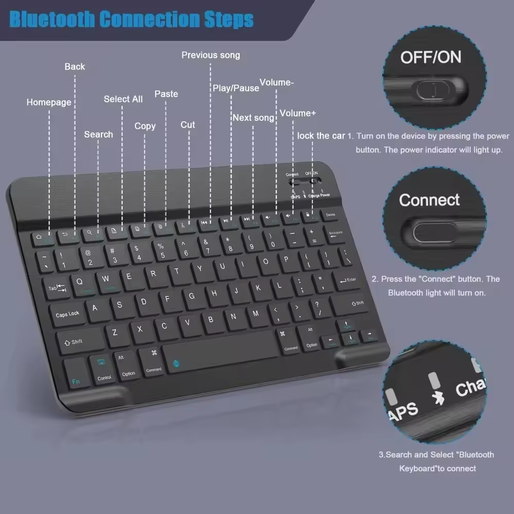 Bluetooth Wireless Keyboard Mo - Tablet Pc Accessories ulasan dan harga