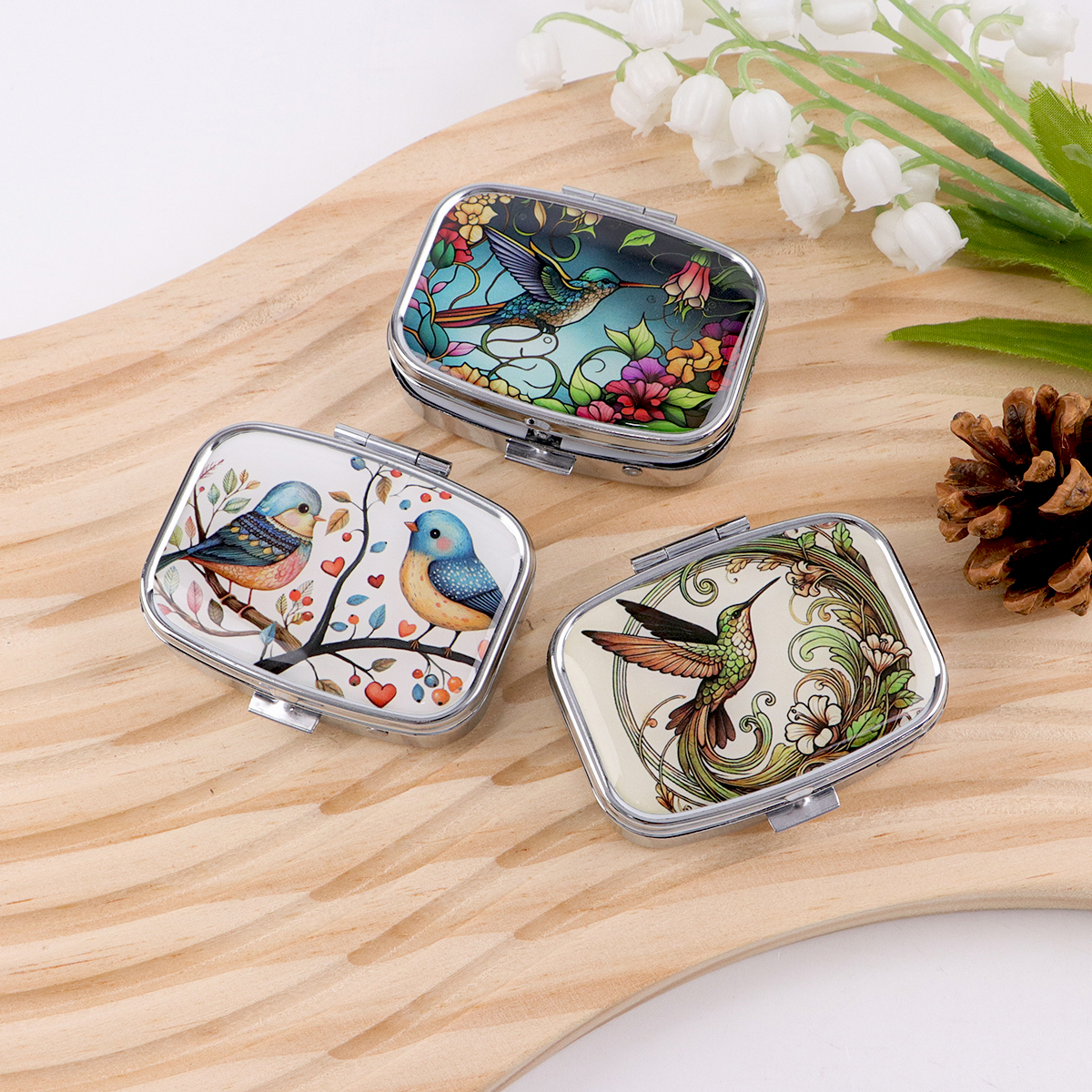 Cute Bird Cartoon Travel Pill  - Tablet Accessories Case ulasan dan harga