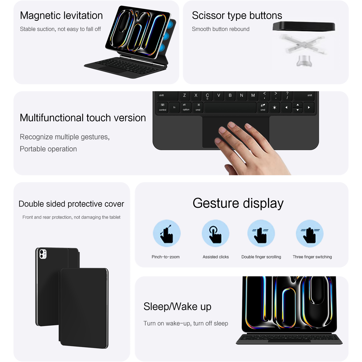 AJIUYU Magnetic Magic Keyboard - Magnetic Case Smart ulasan dan harga